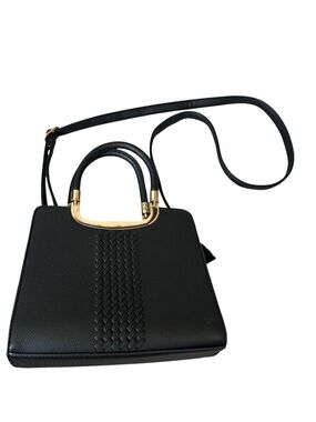 NWOT Le Bag Chic Black Crossbody Bag with Gold Accents